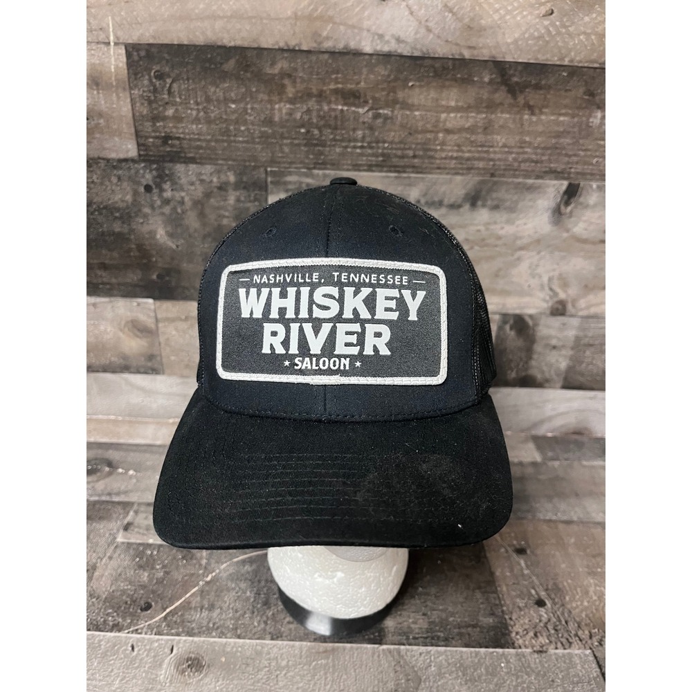 Whiskey River Saloon Nashville Tennessee Trucker Hat Black Yupoong Snapback Cap